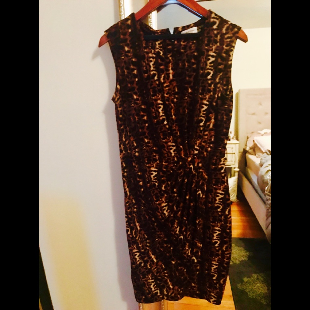 Calvin Klein size 6 leopard dress, very flattering